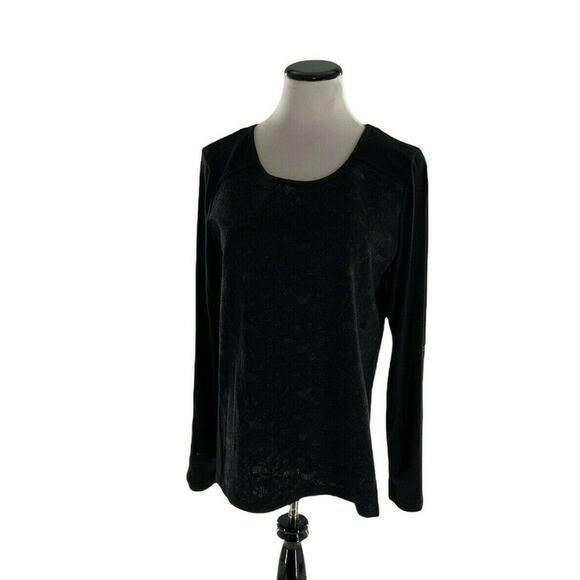 Skies Are Blue Top Womens Large Zack Lace Front Knit Back Keyhole NEW - Picture 3 of 10
